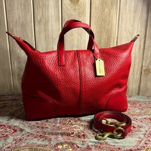 Coach Hadley Luxe Grain Zip Satchel